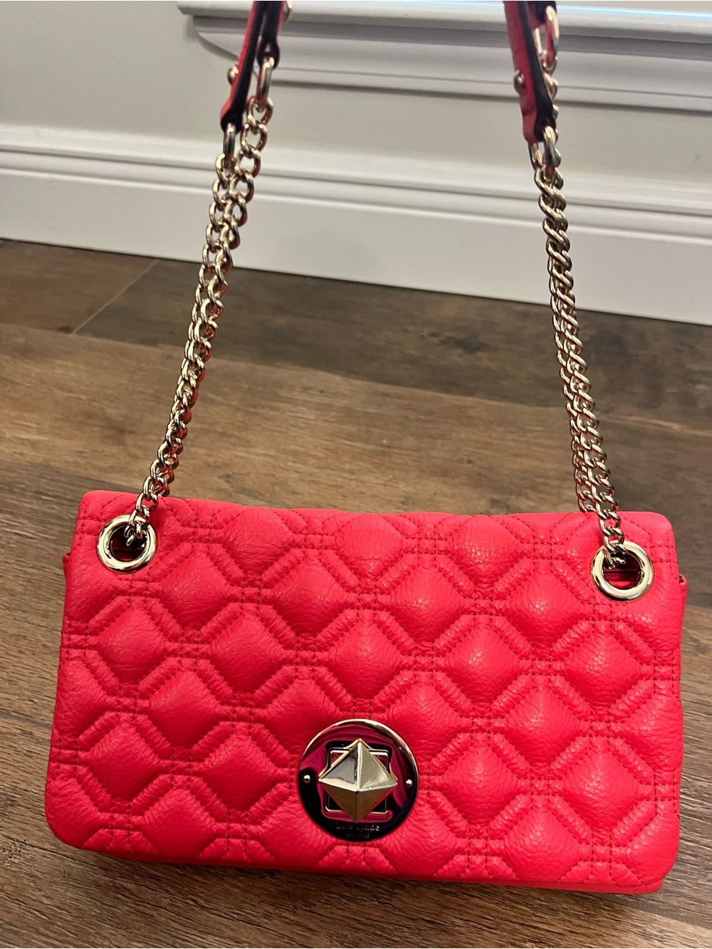 NWOT Kate Spade Astor Court Cynthia Quilted Bag Pink Red